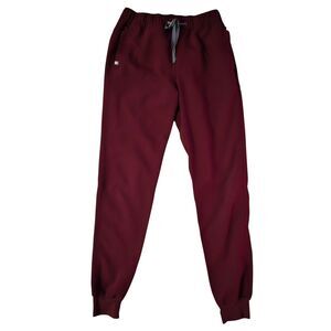 FIGS Burgundy High Waisted Scrub Joggers Womens M/T Pants Modern Fit Technical